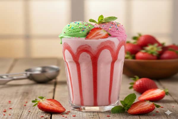 Strawberry Shake with Icecream