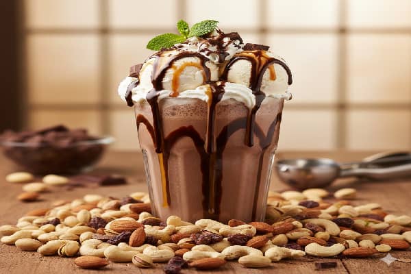 Chocolate Shake with Dry Fruits