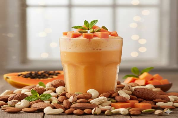 Papita Shake with Dry Fruits