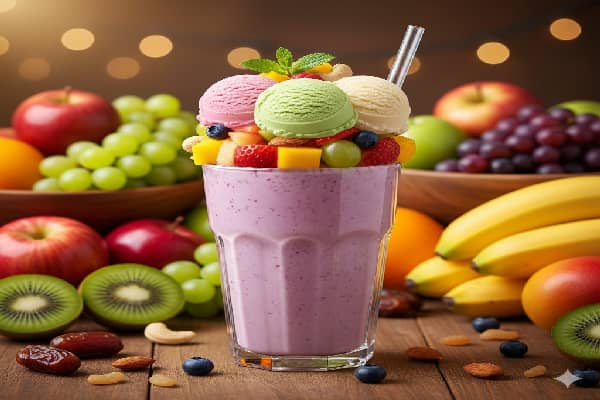 Mix Fruit Shake with Icecream