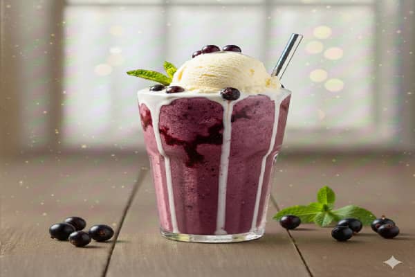 Black Current with Icecream