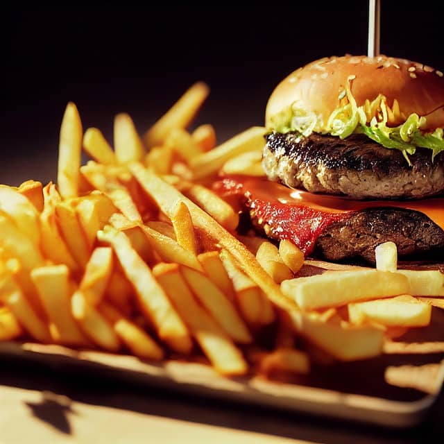 American cheese fries